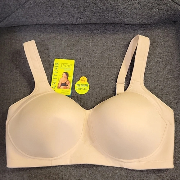 Vanity Fair Wireless Supportive Medium Impact Sports Bra Size 38DD - Picture 6 of 6
